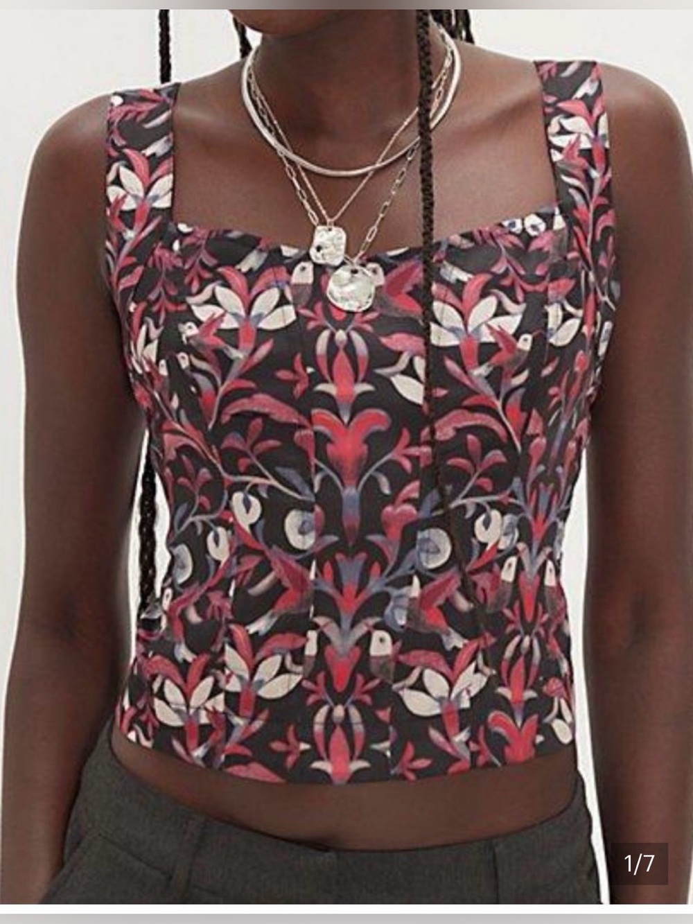 Free People Grace Corset Top. NWT. Black combo